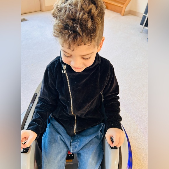 Nununu velvet asymmetrical zip jacket 3/4 - Picture 6 of 6